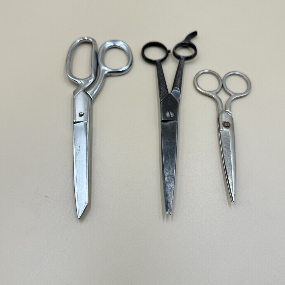 Lot of 3 Vintage Scissors Shears‎ Made In USA MCM Kitchen Utensils Retro